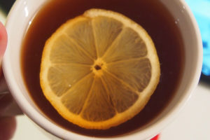Tea with lemon during cold and flu season