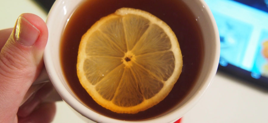 Tea with lemon during cold and flu season