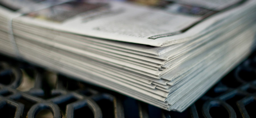 Stack of newspapers
