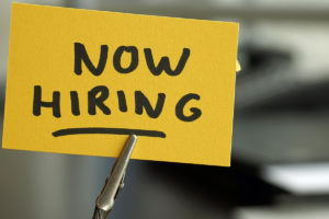 Now hiring post-it note - recruiting in low unemployment
