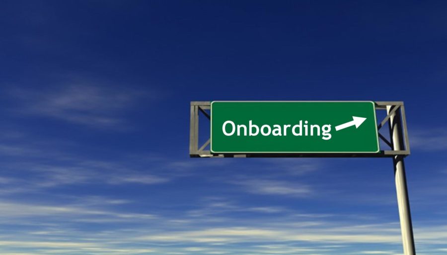 Sign that reads "onboarding"