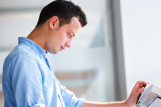 Government staffing employee making copies