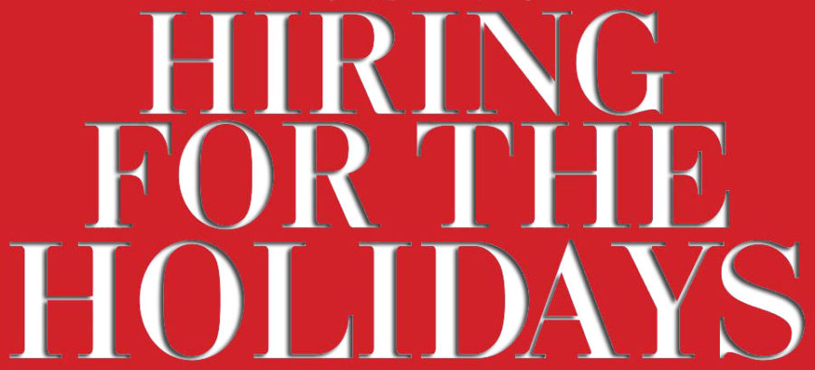 Holiday hiring sign
