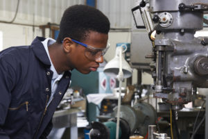 Man operating machinery recruit veterans