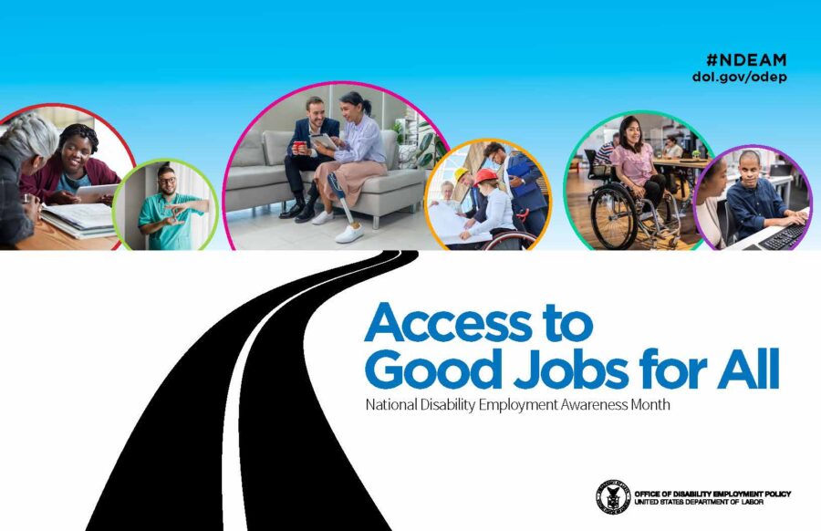 Hiring people with disabilities NDEAM 2024 poster