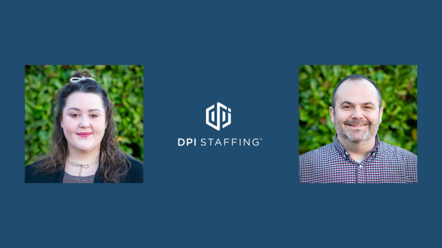 Photos of new DPI Staffing Portland Business Development Managers Alexis Supry and Eddie Michelson