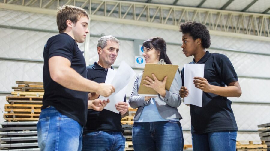 Onboarding temporary staff in warehouse