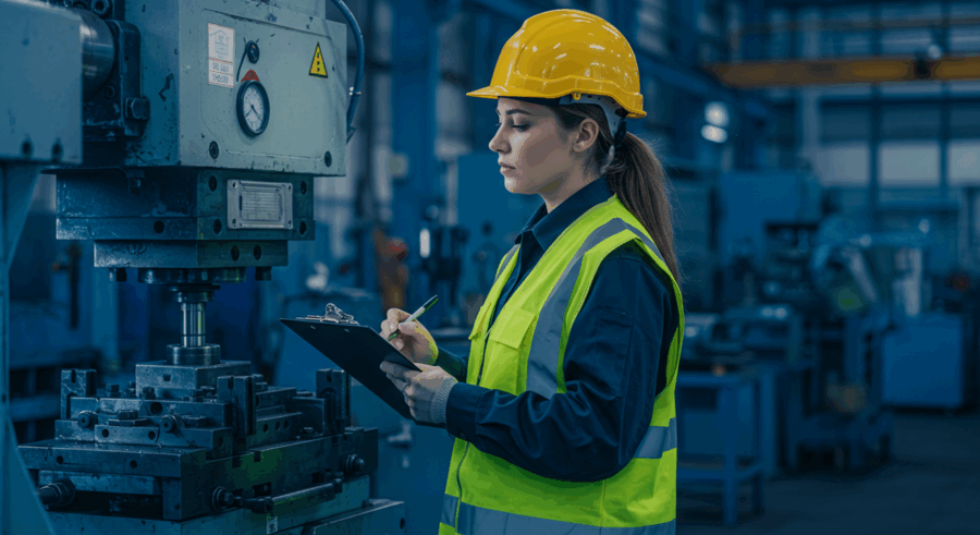 Graphic representing light industrial safety compliance